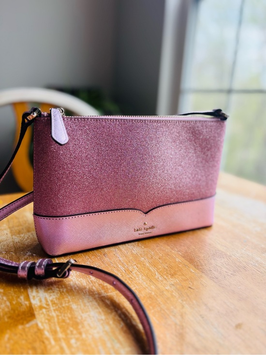 kate spade Handbags - Kate Spade Rose Pink Glitter & Blush Crossbody Bag
